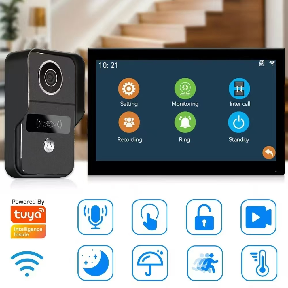 Wifi Doorbell Camera - 7 นิ้วหน้าจอ IPS 2MP Tuya APP