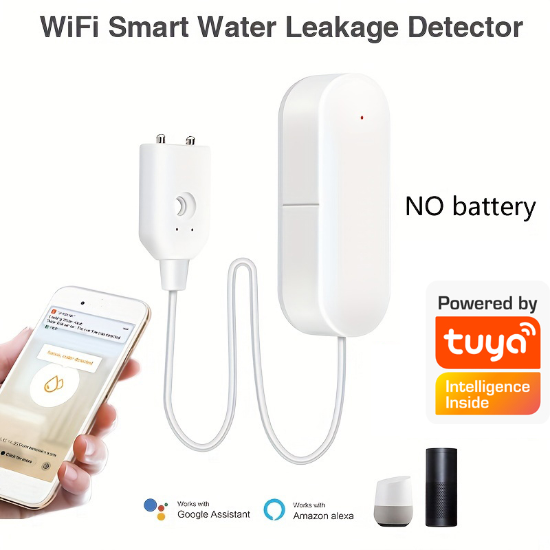 Wifi Water Leak Detector - เซ็นเซอร์ตรวจจับระดับน้ำ WiFi พร้อมระบบแจ้งเตือนการรั่วไหล ตรวจจับน้ำท่วม ทำงานร่วมกับระบบเตือนภัยน้ำล้นอัจฉริยะ tuya