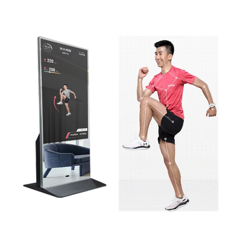 Smart Home Gym Mirror - หน้าจอแสดงผลอัจฉริยะแบบสัมผัสขนาด 43 นิ้ว 55 นิ้ว 65