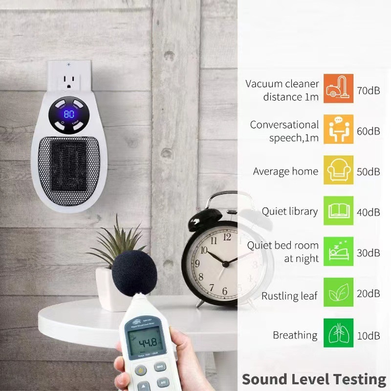 Smart Bathroom Fan - ปลั๊กอีโคในเครื่องทําความร้อนไฟฟ้า Wall Outlet Space Heater พร้อมเครื่องทําความร้อนในห้องเสียงรบกวนต่ําประหยัดพลังงาน