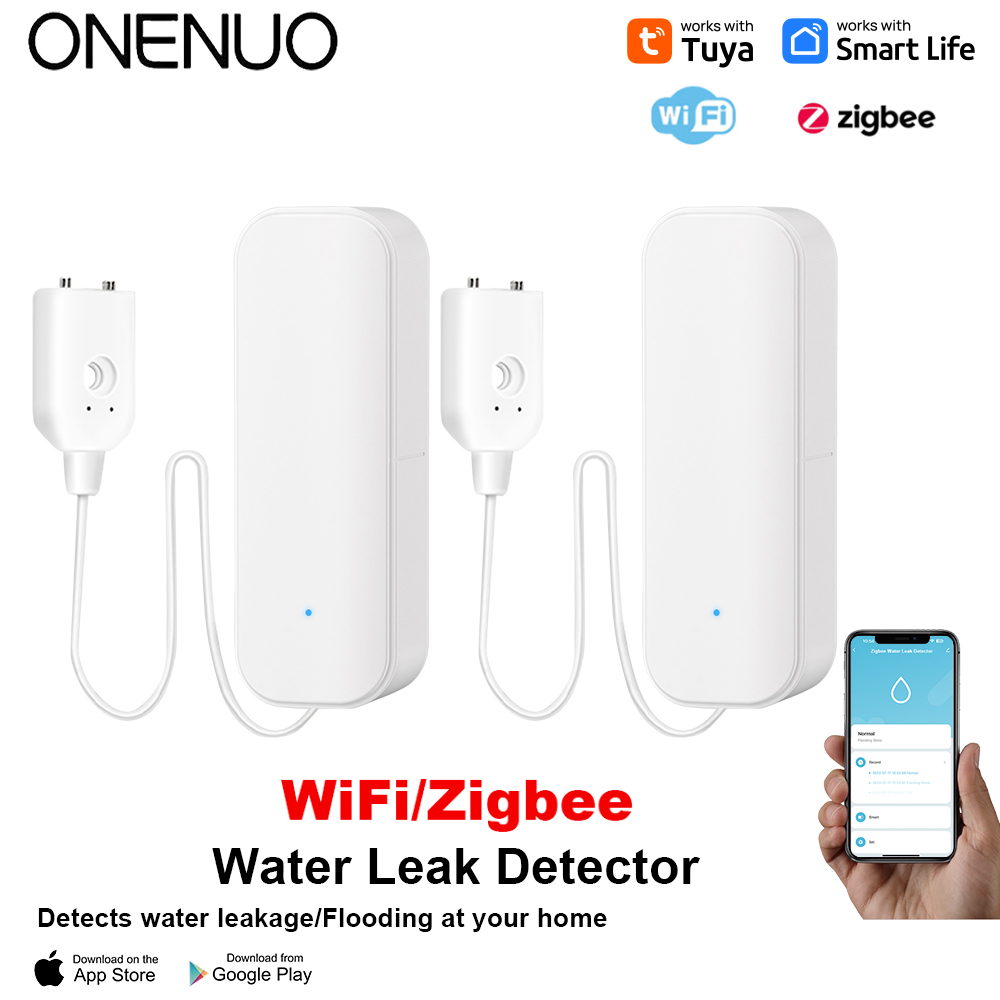Wifi Water Leak Detector - WiFi/Zigbee Water Sensor Tuya รั่วเครื่องตรวจจับน้ําท่วม Smart