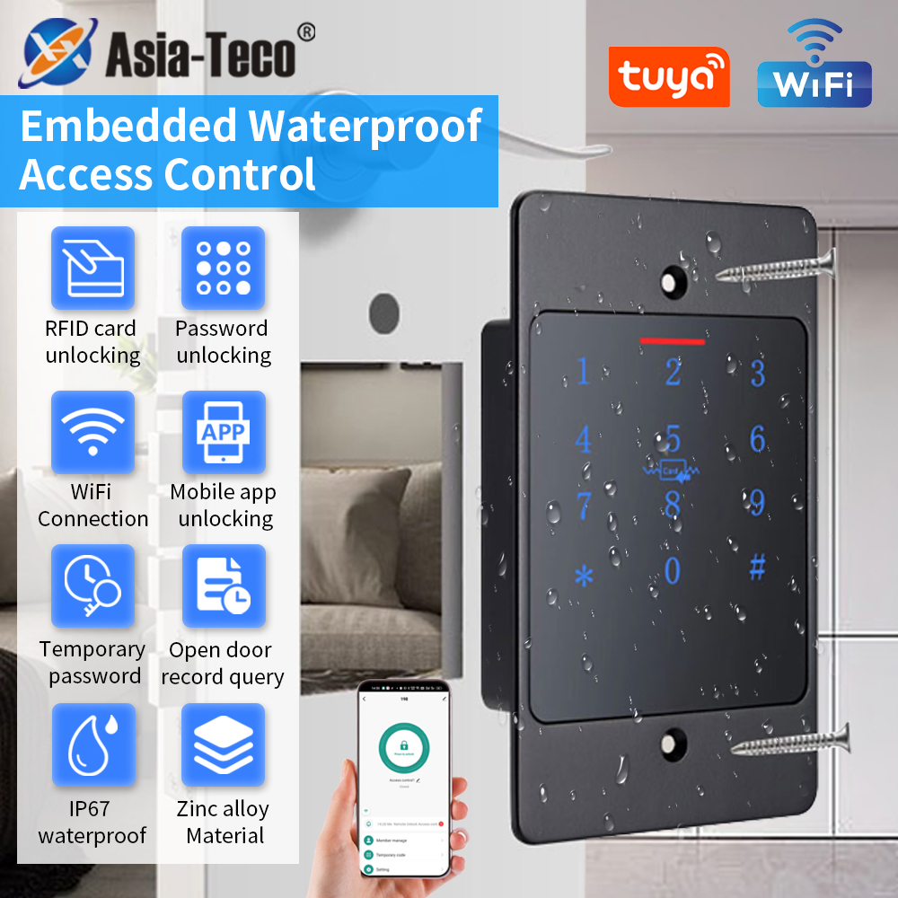 Smart Home Keyboard - WiFi Tuya สมาร์ทล็อคประตูพร้อมคีย์บอร์ด ระบบควบคุมการเข้าถึงด้วย RFID กันน้ำ
