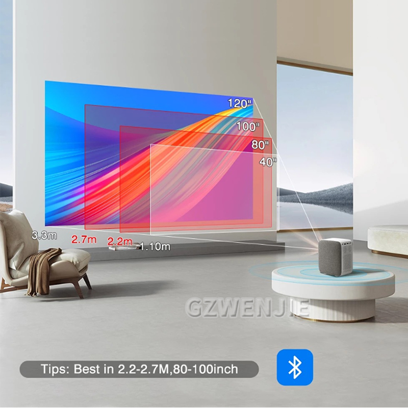 Smart Home Tv - H6 มินิโปรเจคเตอร์ LED 1080P ฟูลเอชดีแบบพกพาโปรเจคเตอร์ 2.4G