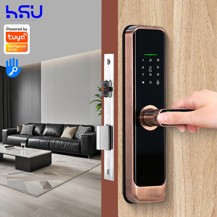 Smart Home Lock - กุญแจล็อคประตูดิจิตอลอัจฉริยะ รหัสผ่าน สำหรับบ้าน ขนาดเล็ก ระบบอิเล็กทรอนิกส์ สแกนลายนิ้วมือ