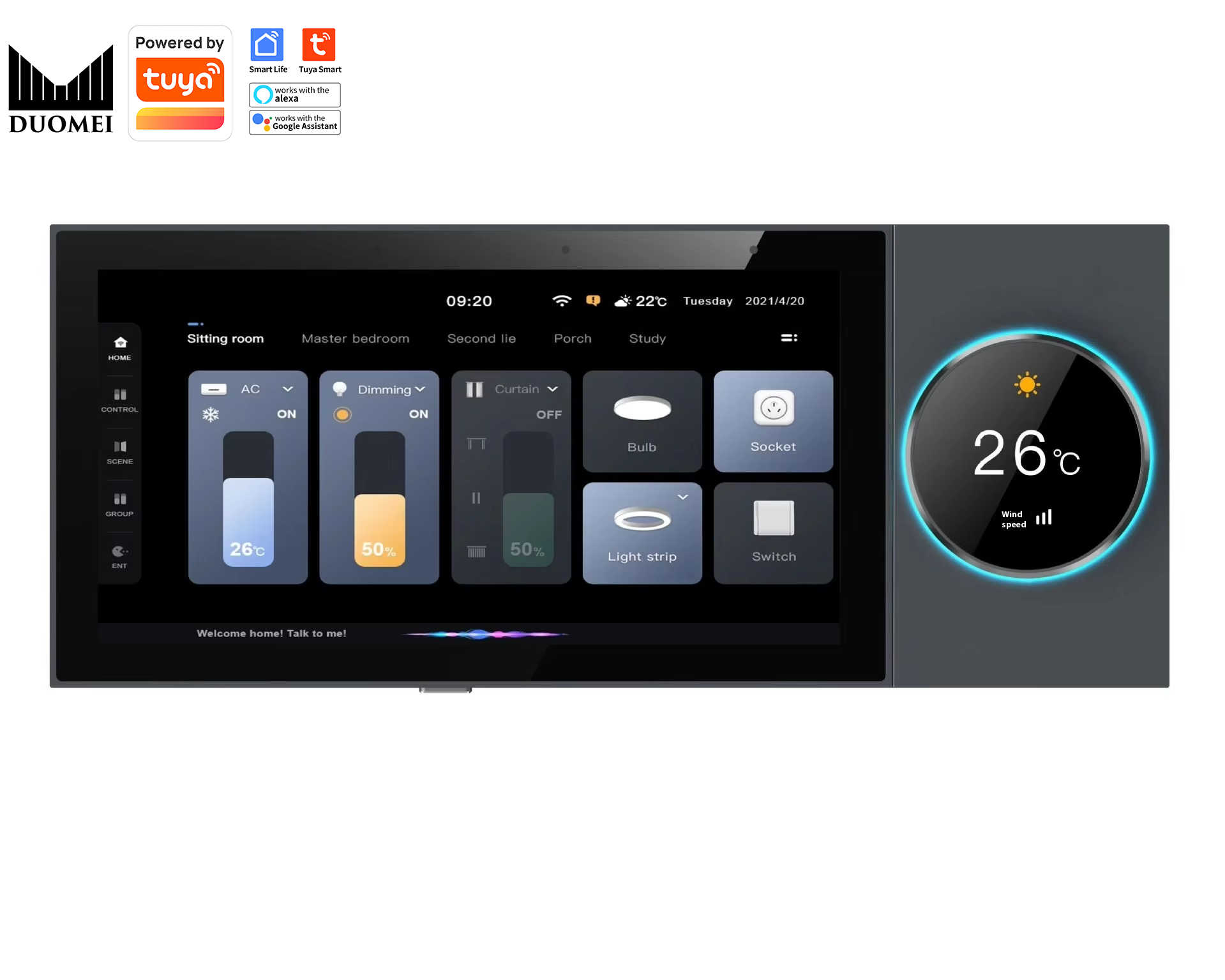 Smart Home Zigbee Gateway - ระบบบ้านอัจฉริยะ DUOMEI Tuya WiFi Zigbee หน้าจอสัมผัส