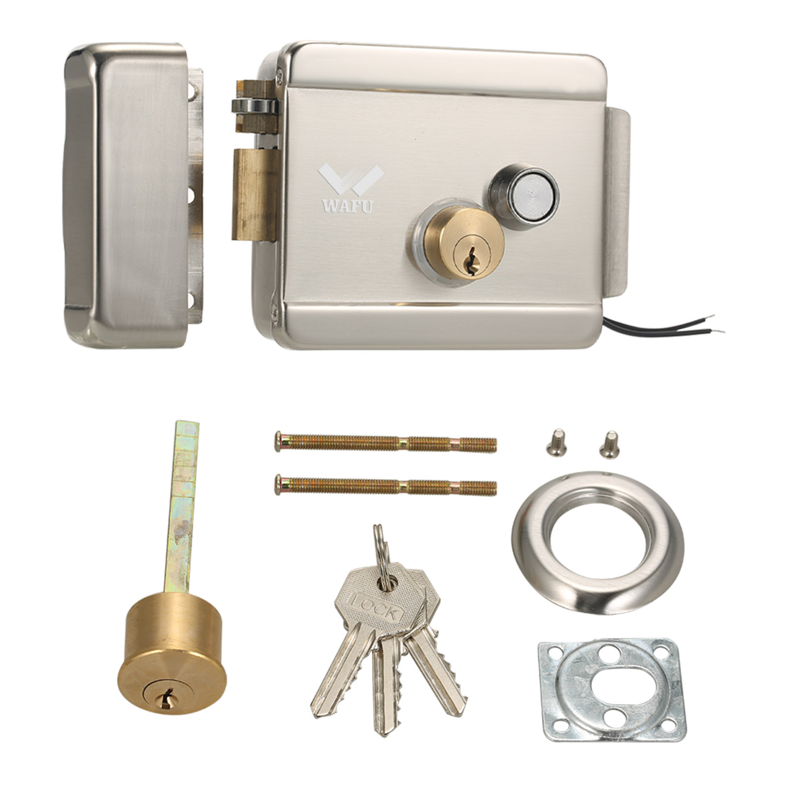 Smart Home Lock - WAFU สมาร์ทประตูไฟฟ้าประตูล็อค Secure Electric METALLIC ล็อคประตูล็อคอิเล็กทรอนิกส์ควบคุมประตูสําหรับ