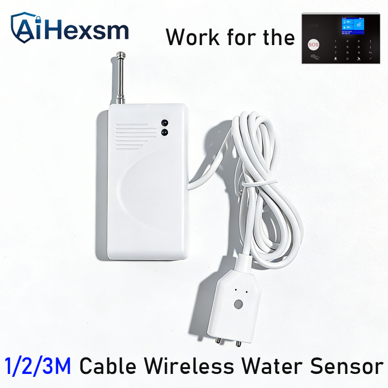 Wifi Water Leak Detector - เซ็นเซอร์ตรวจจับน้ำรั่วไร้สาย 433MHz ขนาด 1/2/3 เมตร ป้องกันน้ำล้น