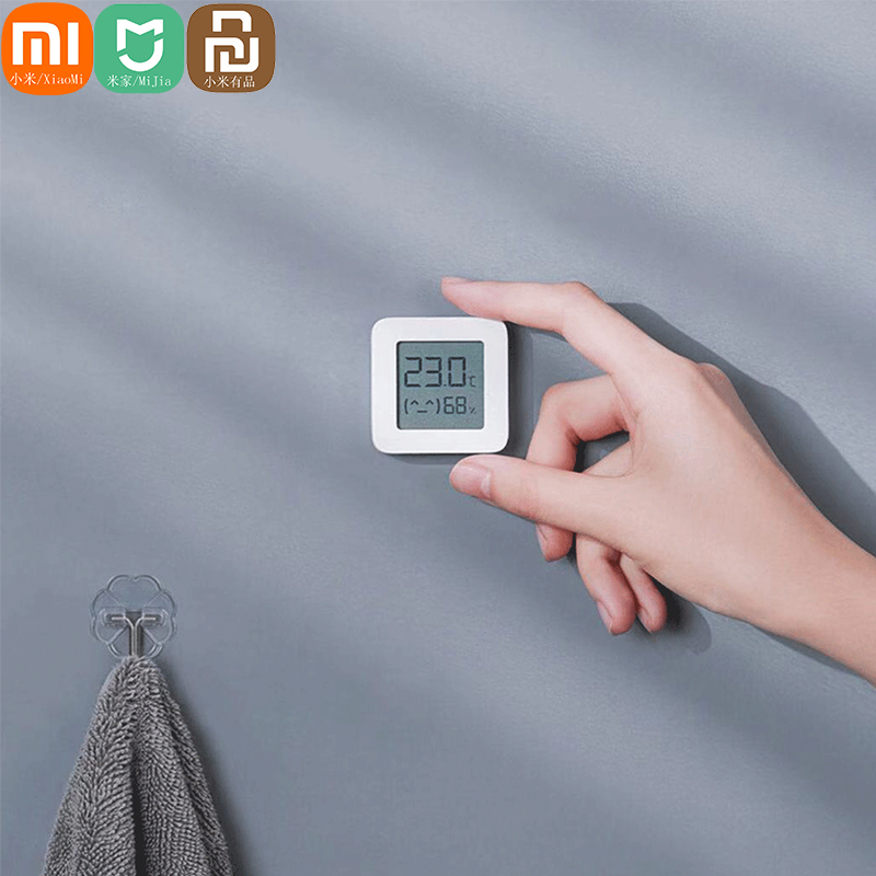 Smart Home Xiaomi Devices - XIAOMI Mijia สมาร์ทบลูทูธเครื่องวัดอุณหภูมิ 2 ไร้สายสมาร์ทดิจิตอลเครื่องวัดอุณหภูมิความชื้นทํางานร่วมกับ Mijia