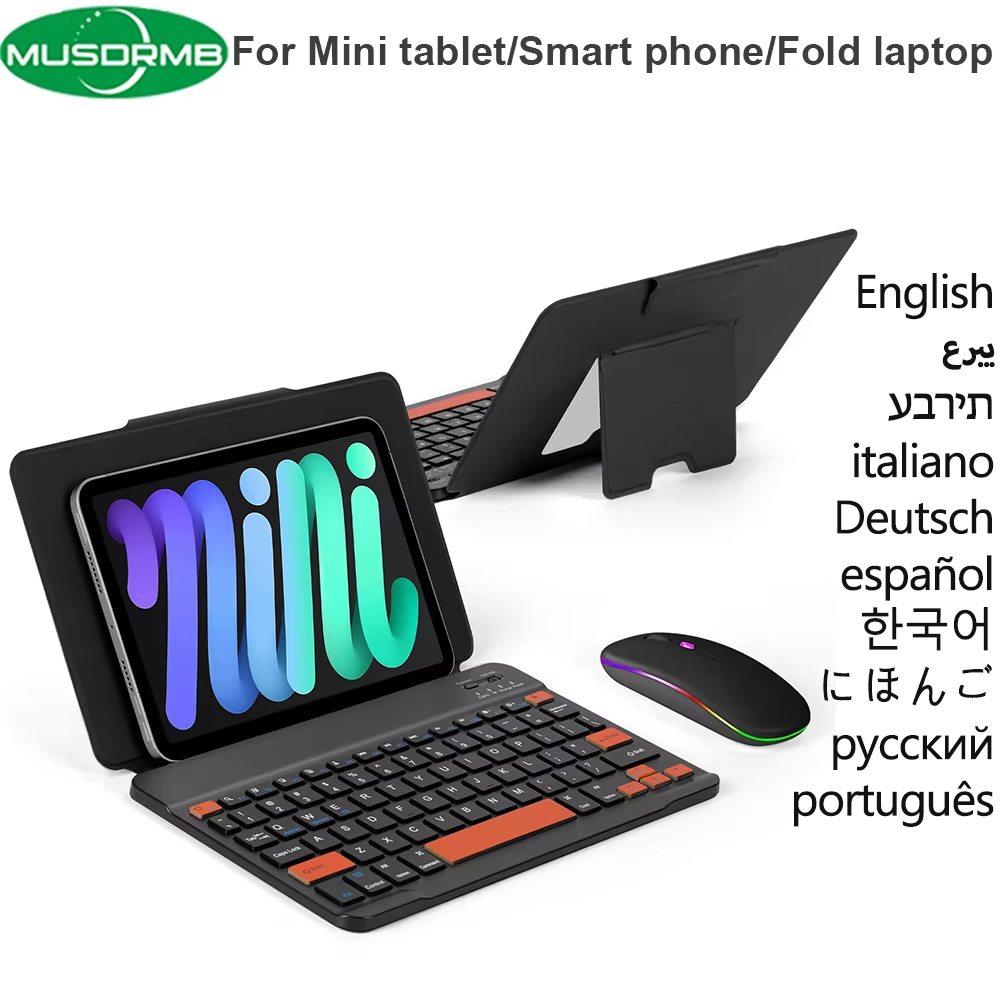Smart Home Keyboard - คีย์บอร์ดบลูทูธแบบพกพาบางเฉียบพร้อมขาตั้งและเมาส์สำหรับแท็บเล็ต iPad A16/Mini/Air/สมาร์ทโฟน iPhone/Galaxy Z Fold