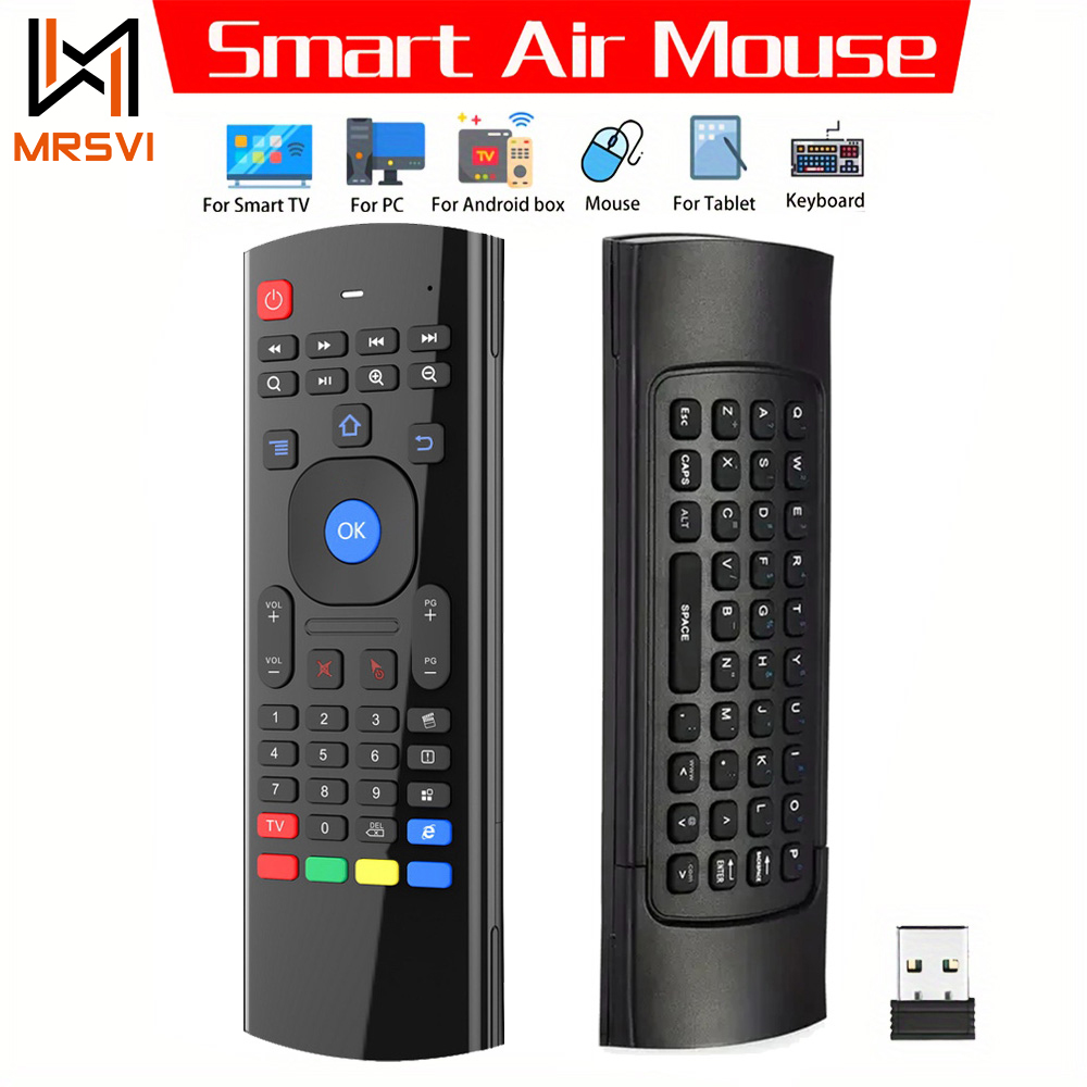 Smart Home Keyboard - Air Mouse คีย์บอร์ดไร้สายขนาดเล็กรีโมทคอนโทรล MX3 2.4GHz IR