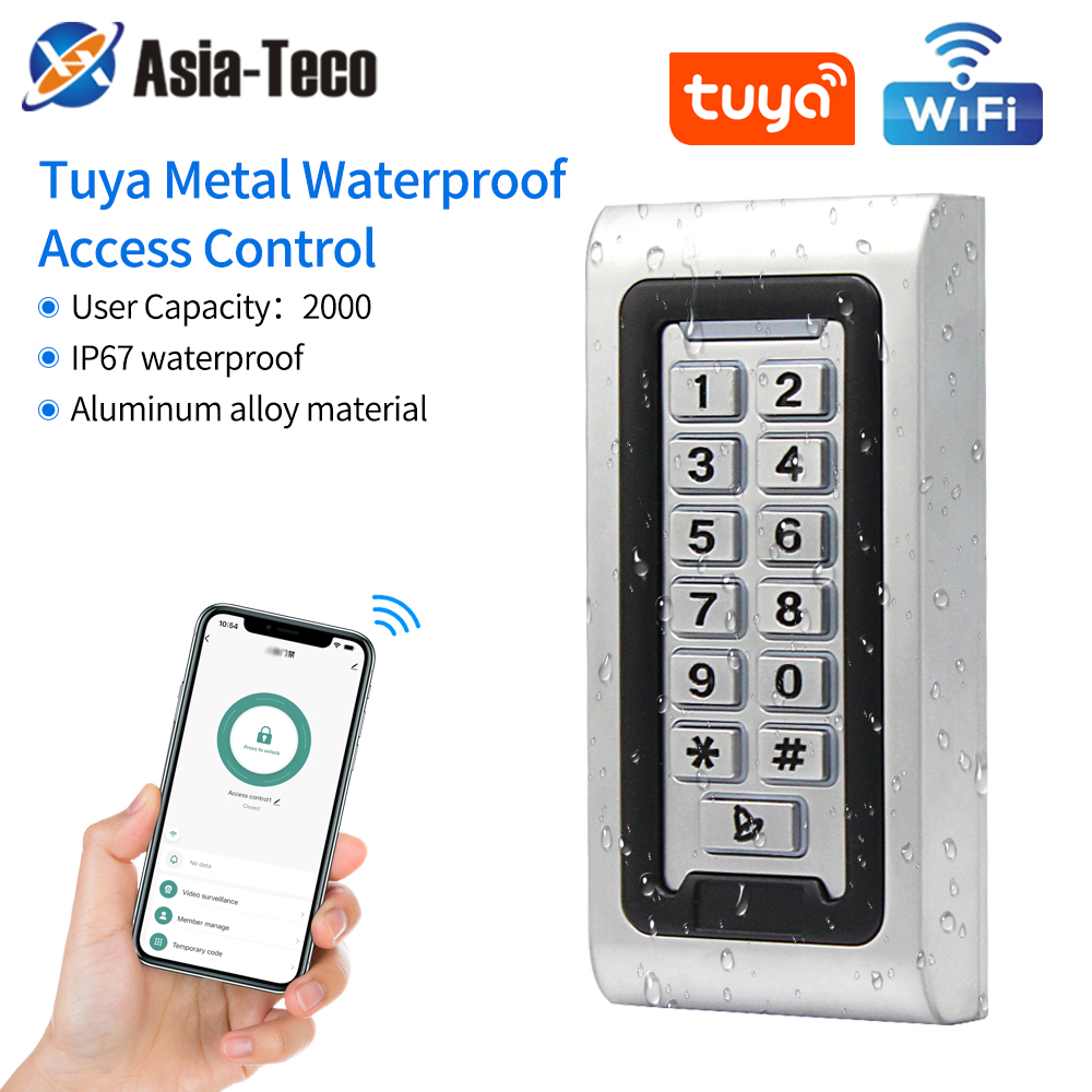 Smart Home Keyboard - กลางแจ้ง IP68โลหะคีย์ Standalone Wifi Tuya App