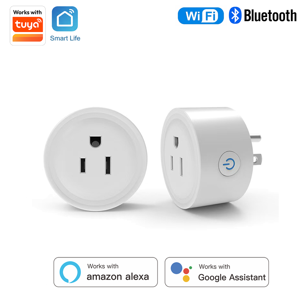 Smart Home For Living - ปลั๊กอัจฉริยะทรงกลม Tuya US-Spec 10A พร้อม Wi-Fi