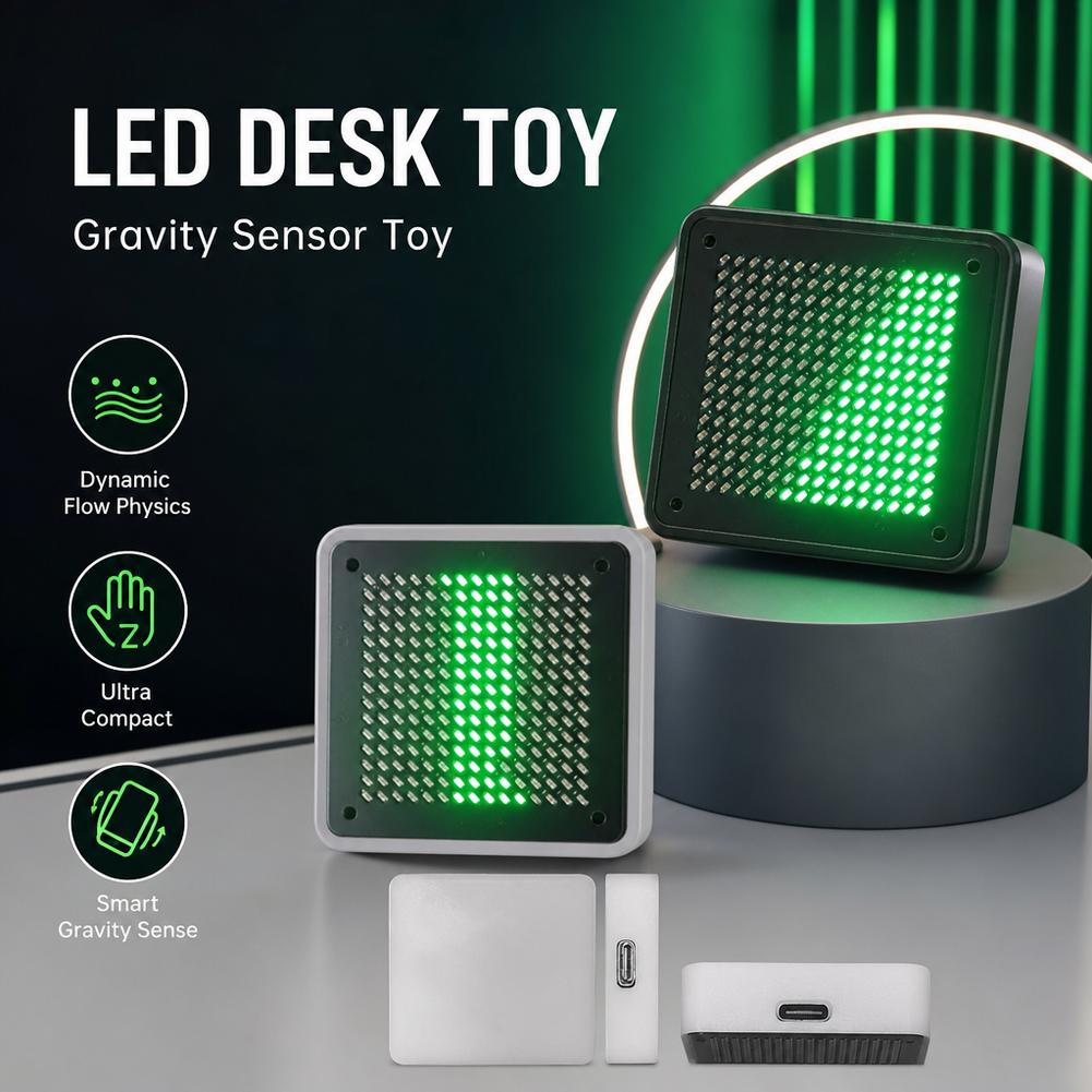 Smart Home Simulation - ของเล่นตั้งโต๊ะจำลองของเหลวด้วยไฟ LED, เซ็นเซอร์แรงโน้มถ่วงอัจฉริยะ, ไฟขนาดเล็กแบบชาร์จได้เพื่อการผ่อนคลาย, อุปกรณ์คลายเครียดสำหรับสำนักงานและบ้าน
