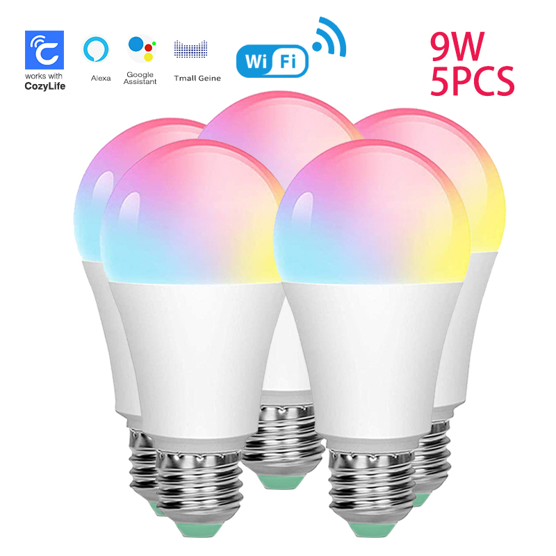 Smart Bulb - หลอดไฟ E27 sixwgh WiFi 9W หลอดไฟ