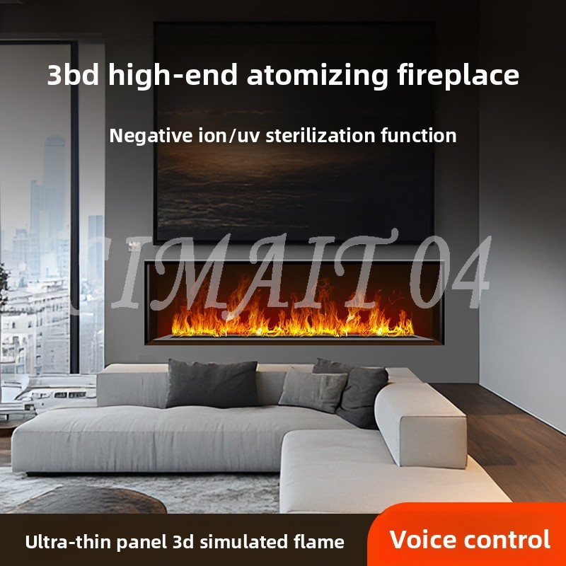 Smart Home Simulation - เตาผิงแบบพ่นไอน้ำ 3 มิติ เครื่องเพิ่มความชื้นในอากาศ พร้อมตู้ทีวีในตัว ดีไซน์หรูหรา