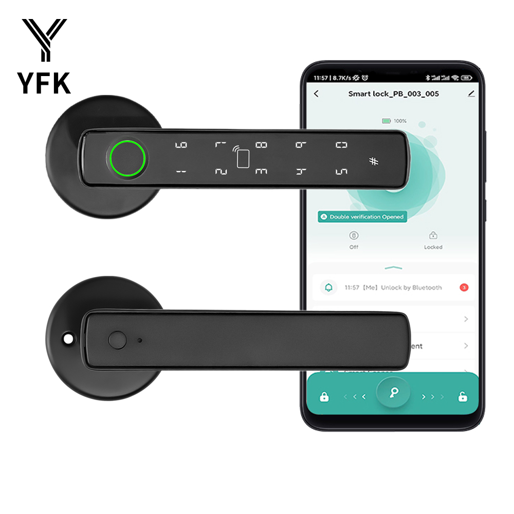 Smart Home Lock - ทูย่า บลูทูธสมาร์ทล็อคประตูลายนิ้วมือ 5 วิธีปลดล็อค บัตรไอซี เอ็นเอฟซีรหัสผ่าน