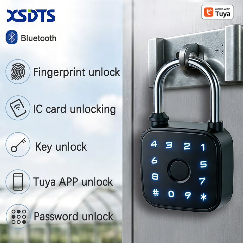 Smart Home Lock - กุญแจล็อคอัจฉริยะ Tuya, ปลดล็อคด้วยลายนิ้วมือ บัตร รหัสผ่าน กุญแจ