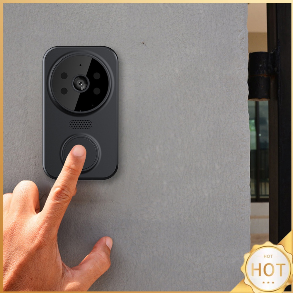 Wifi Doorbell Camera - กริ่งประตูอัจฉริยะพร้อม WiFi พร้อมระบบมองเห็นในที่มืด ควบคุมผ่านแอปพลิเคชัน กล้องวงจรปิดสำหรับประตูหน้า ใช้งานได้ทั้งภายในและภายนอกอาคาร
