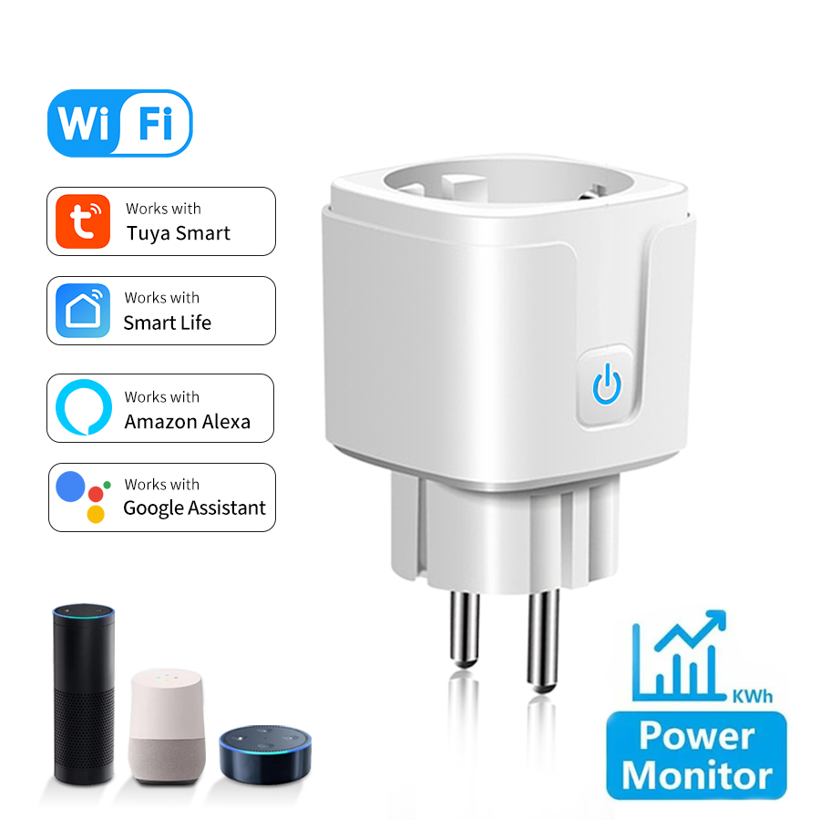 Smart Home Elements - Tuya สมาร์ทซ็อกเก็ต EU 16A AC100-240V WiFi