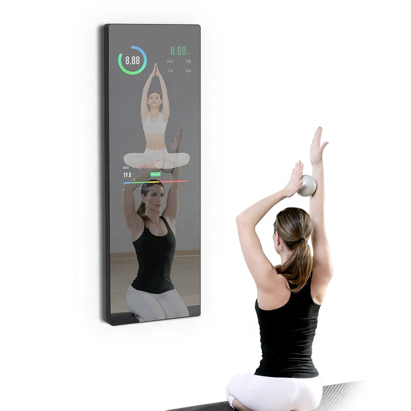 Smart Home Gym Mirror - กระจกอัจฉริยะดิจิทัลสำหรับออกกำลังกายที่บ้าน ระบบแอนดรอยด์ พร้อมหน้าจอสัมผัสและไฟ LED