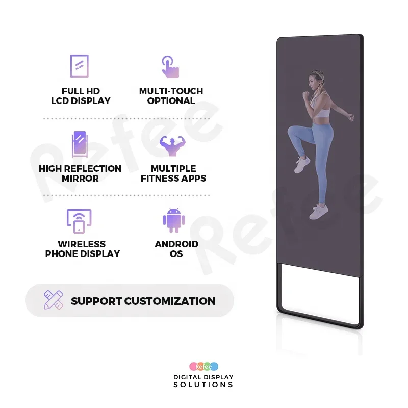 กระจกแสดงผลอิเล็กทรอนิกส์ขนาดใ - Smart Home Gym Mirror บทวิจารณ์และราคา