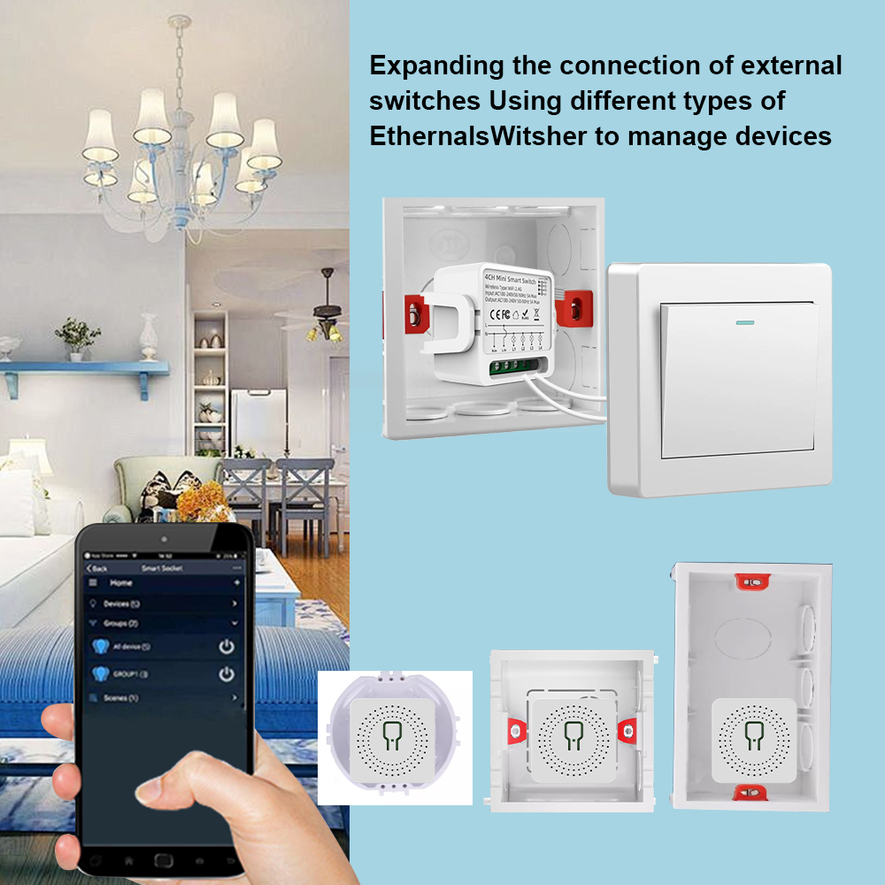 สวิตช์อัจฉริยะ Tuya WiFi 1/2/3 - Smart Home For Living บทวิจารณ์และราคา