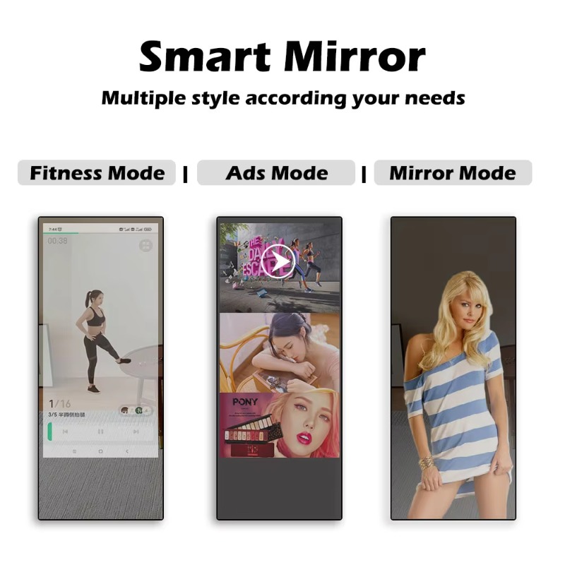 หน้าจอแสดงผลอัจฉริยะแบบสัมผัสข - Smart Home Gym Mirror บทวิจารณ์และราคา