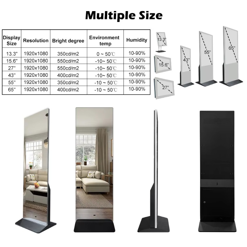 หน้าจอแสดงผลอัจฉริยะแบบสัมผัสข - Smart Home Gym Mirror บทวิจารณ์และราคา