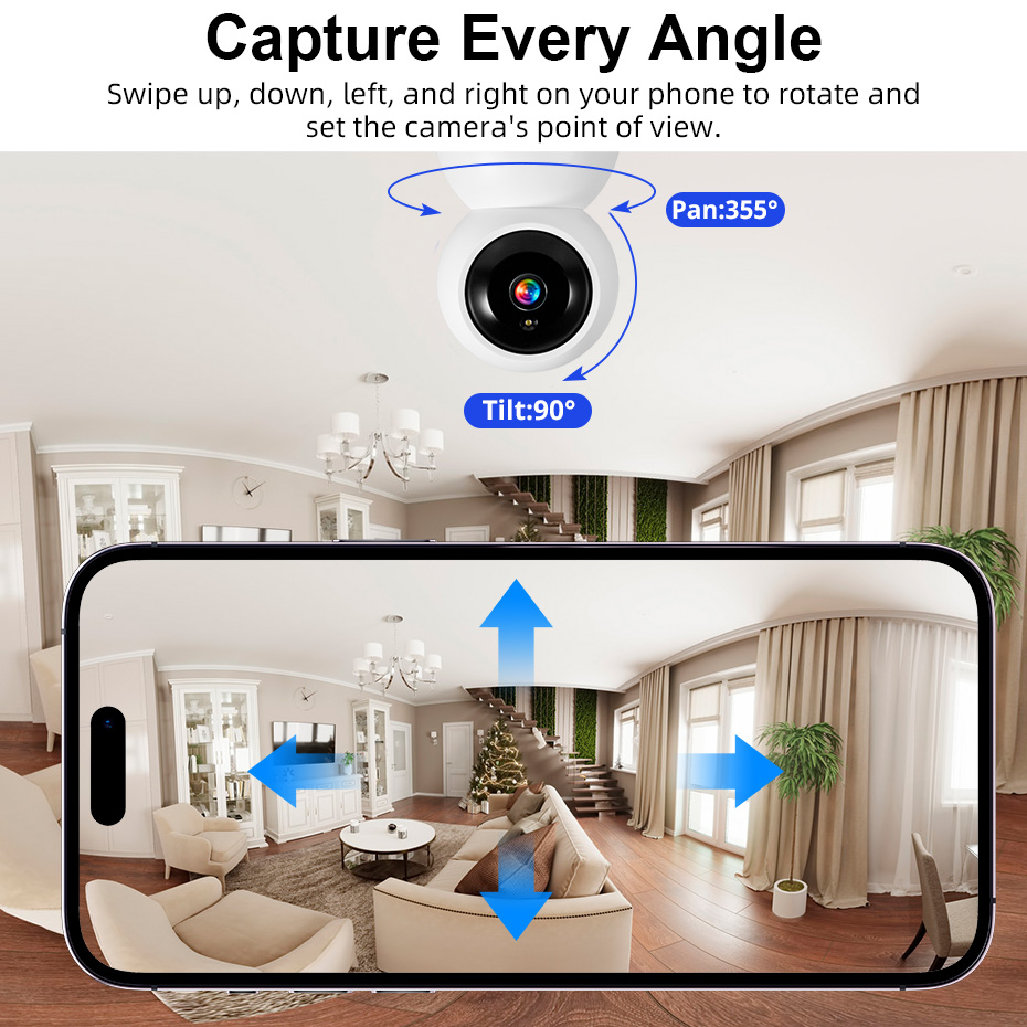 กล้องวงจรปิดไร้สายในอาคาร Fuer - Smart Home Windows App บทวิจารณ์และราคา
