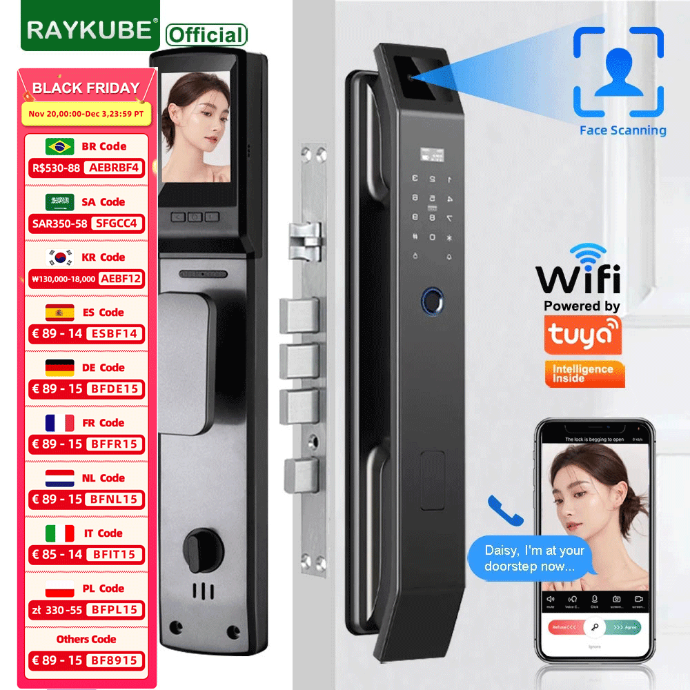 RAYKUBE DF14 Tuya WiFi ระบบล็อ - Wifi Doorbell Camera บทวิจารณ์และราคา