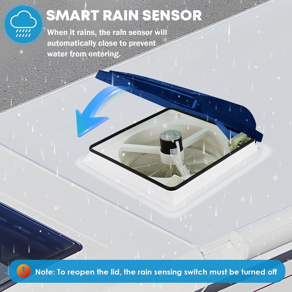 พัดลมระบายอากาศ RV ขนาด 14 นิ้ - Smart Bathroom Fan บทวิจารณ์และราคา
