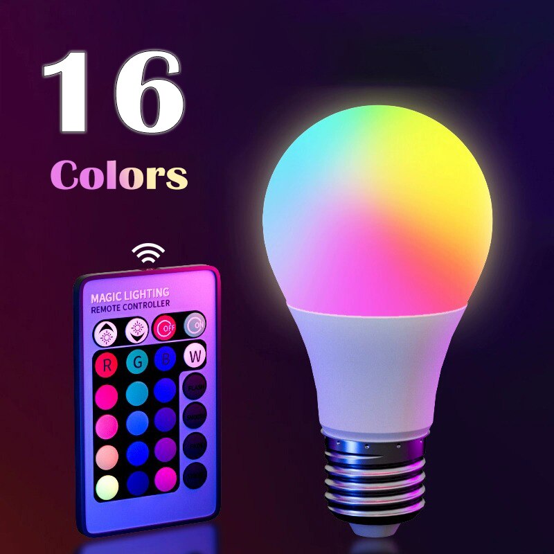 E27 220V 16 สี RGB หลอดไฟ LED  - Smart Bulb บทวิจารณ์และราคา