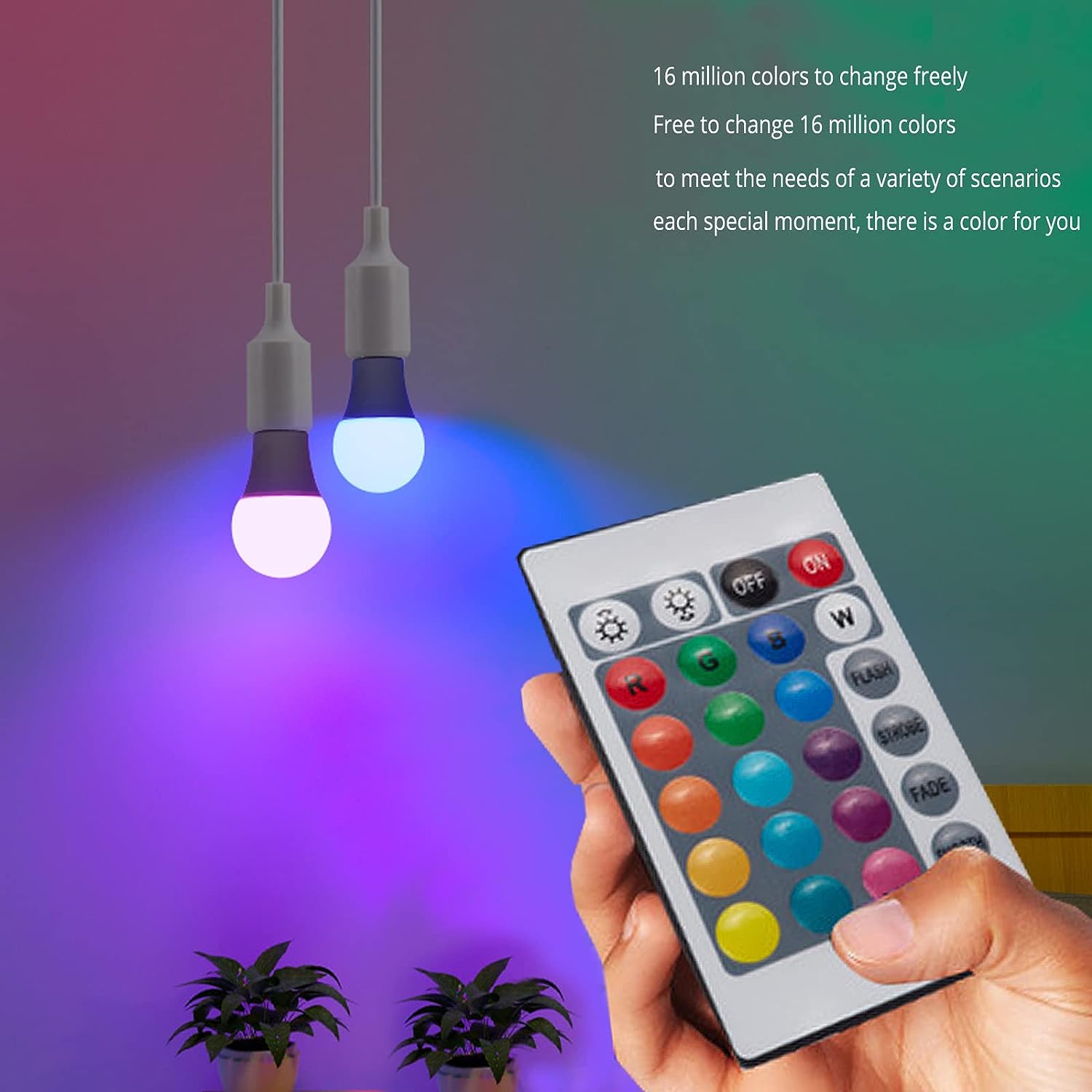 E27 220V 16 สี RGB หลอดไฟ LED  - Smart Bulb บทวิจารณ์และราคา