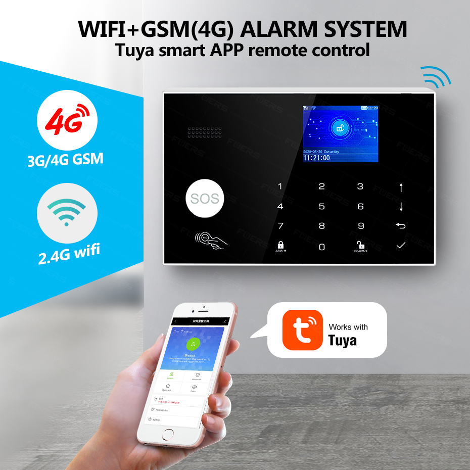 ระบบเตือนภัยบ้าน KERUI WiFi+4G - Smart Home Keyboard บทวิจารณ์และราคา