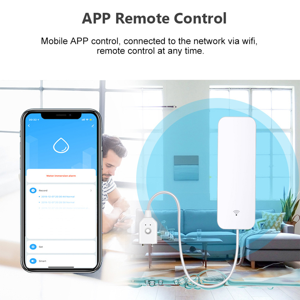 Tuya WiFi เซ็นเซอร์น้ํารั่ว, เ - Wifi Water Leak Detector บทวิจารณ์และราคา