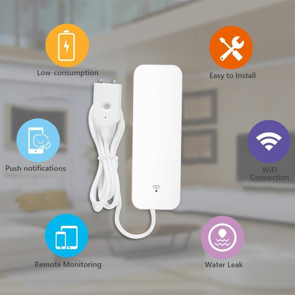Tuya WiFi เซ็นเซอร์น้ํารั่ว, เ - Wifi Water Leak Detector บทวิจารณ์และราคา