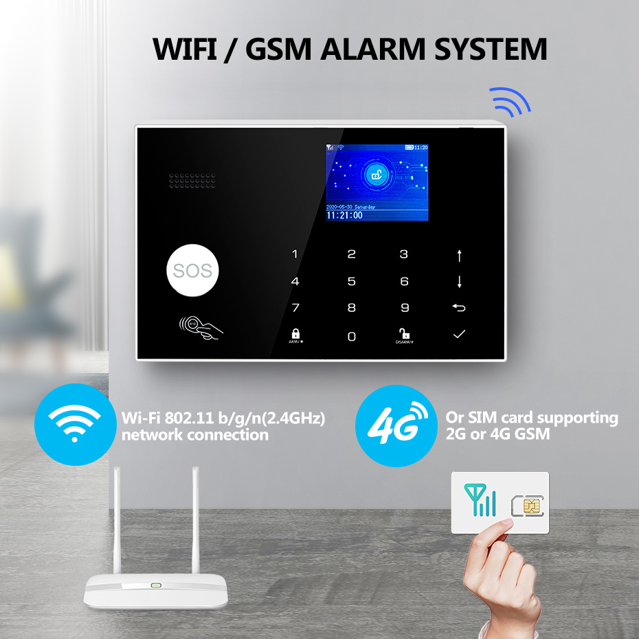 KERUI G34 4G WIFI ALARM ระบบแผ - Smart Home Keyboard บทวิจารณ์และราคา