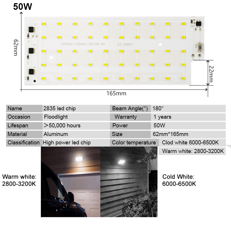 2 ชิ้น/ล็อต 50W LED โคมไฟลูกปั - Smart Bulb บทวิจารณ์และราคา