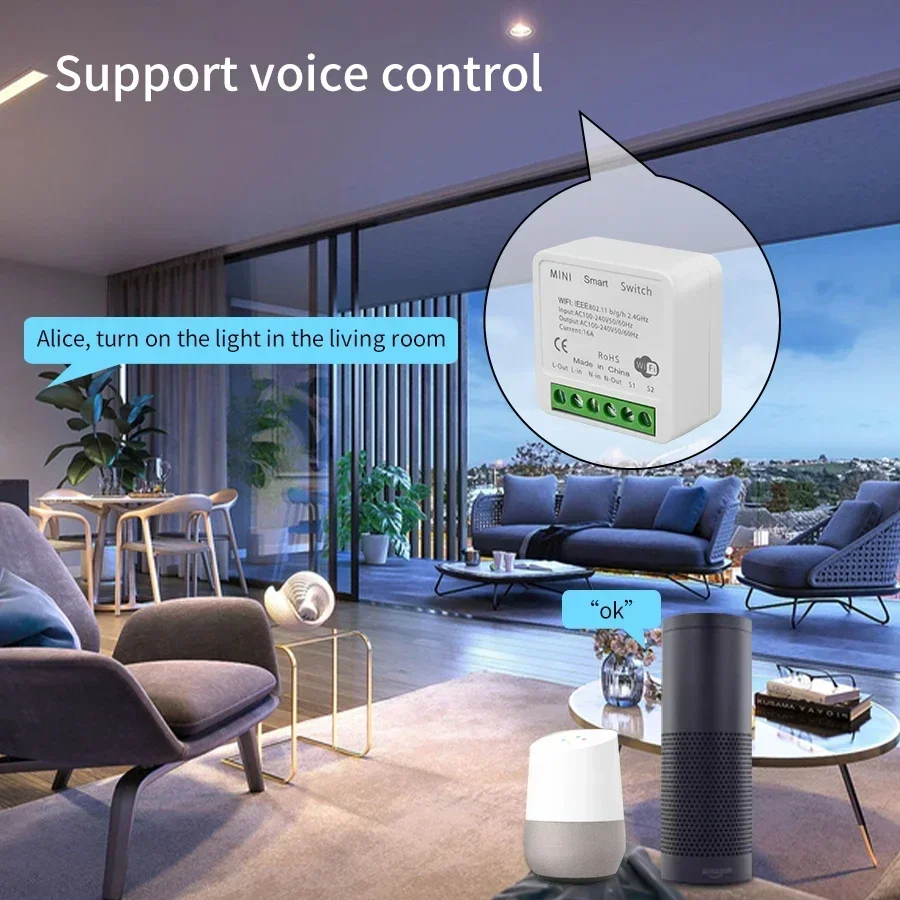 โมดูลสวิตช์อัจฉริยะ Tuya WiFi  - Smart Home Google Assistant บทวิจารณ์และราคา