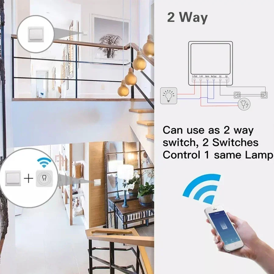 โมดูลสวิตช์อัจฉริยะ Tuya WiFi  - Smart Home Google Assistant บทวิจารณ์และราคา