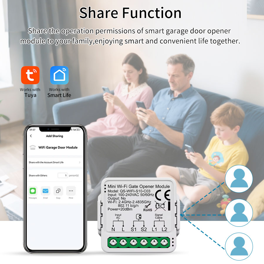 ตัวควบคุมประตูโรงรถอัจฉริยะ Tu - Smart Home For Living บทวิจารณ์และราคา