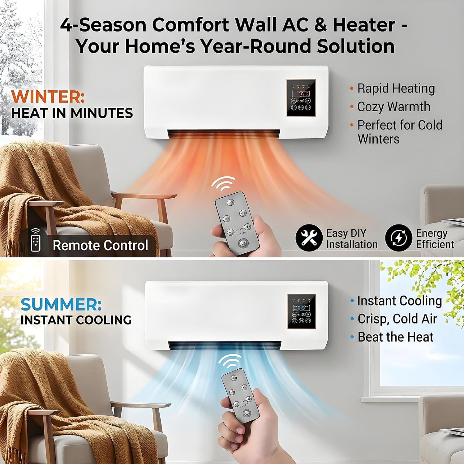พัดลมแอร์แบบติดผนังพกพา 2 in 1 - Smart Bathroom Fan บทวิจารณ์และราคา
