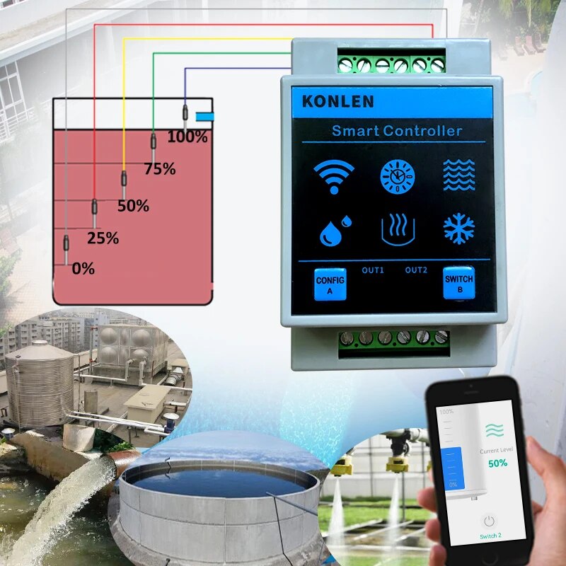 KONLEN Tuya เซ็นเซอร์ระดับน้ํา - Wifi Water Leak Detector บทวิจารณ์และราคา