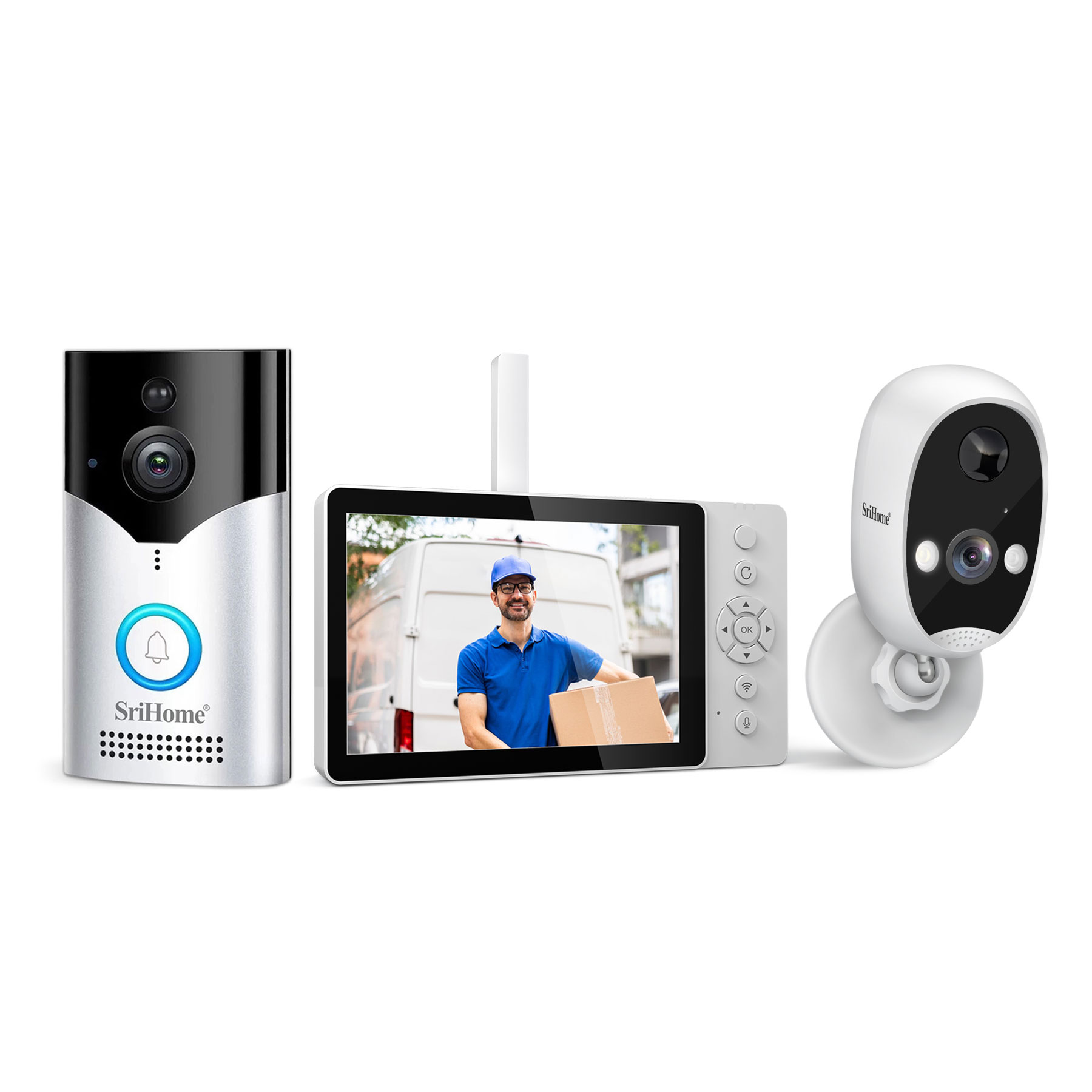 Srihome SH054+DH008 4MP 1400P  - Wifi Doorbell Camera บทวิจารณ์และราคา