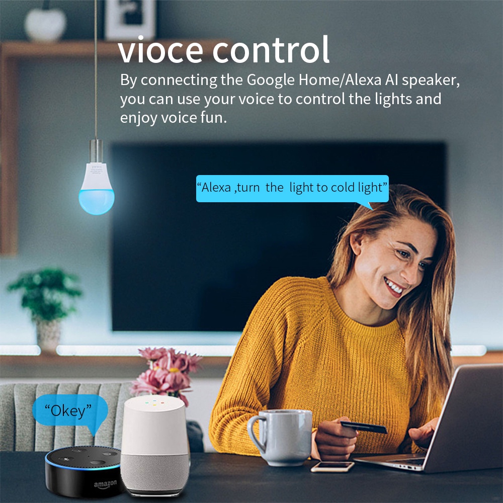 หลอดไฟ E27 sixwgh WiFi 9W หลอด - Smart Bulb บทวิจารณ์และราคา