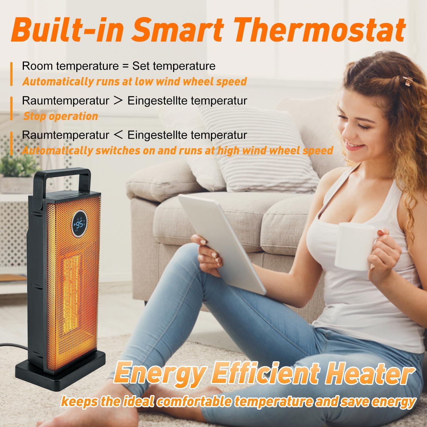 ฮีตเตอร์ทรงหอคอยเซรามิกแบบพกพา - Smart Bathroom Fan บทวิจารณ์และราคา