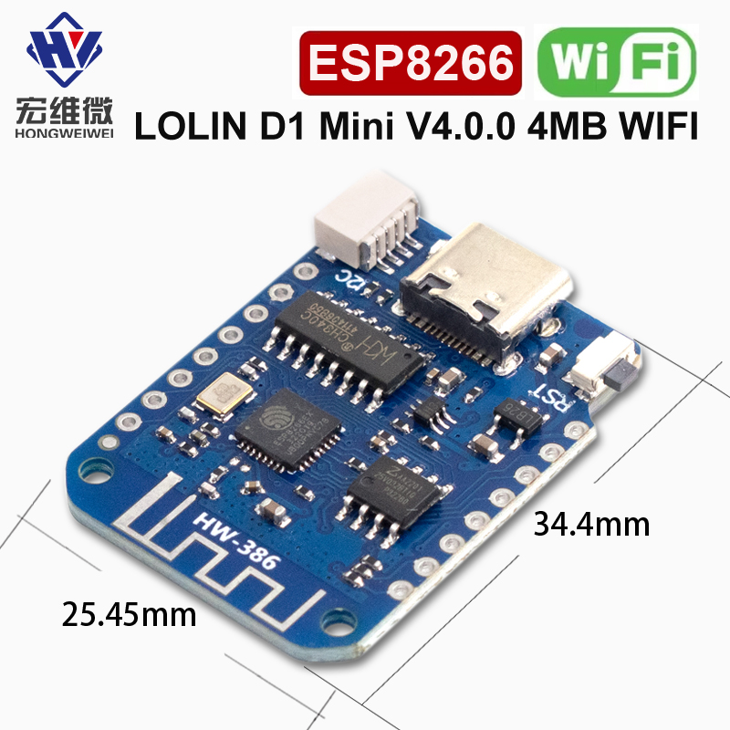 WEMOS D1 Mini V4.0.0 TYPE-C US - Smart Home Arduino Project บทวิจารณ์และราคา