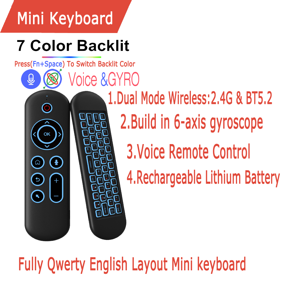 รีโมทคอนโทรล Air Mouse Voice G - Smart Home Keyboard บทวิจารณ์และราคา