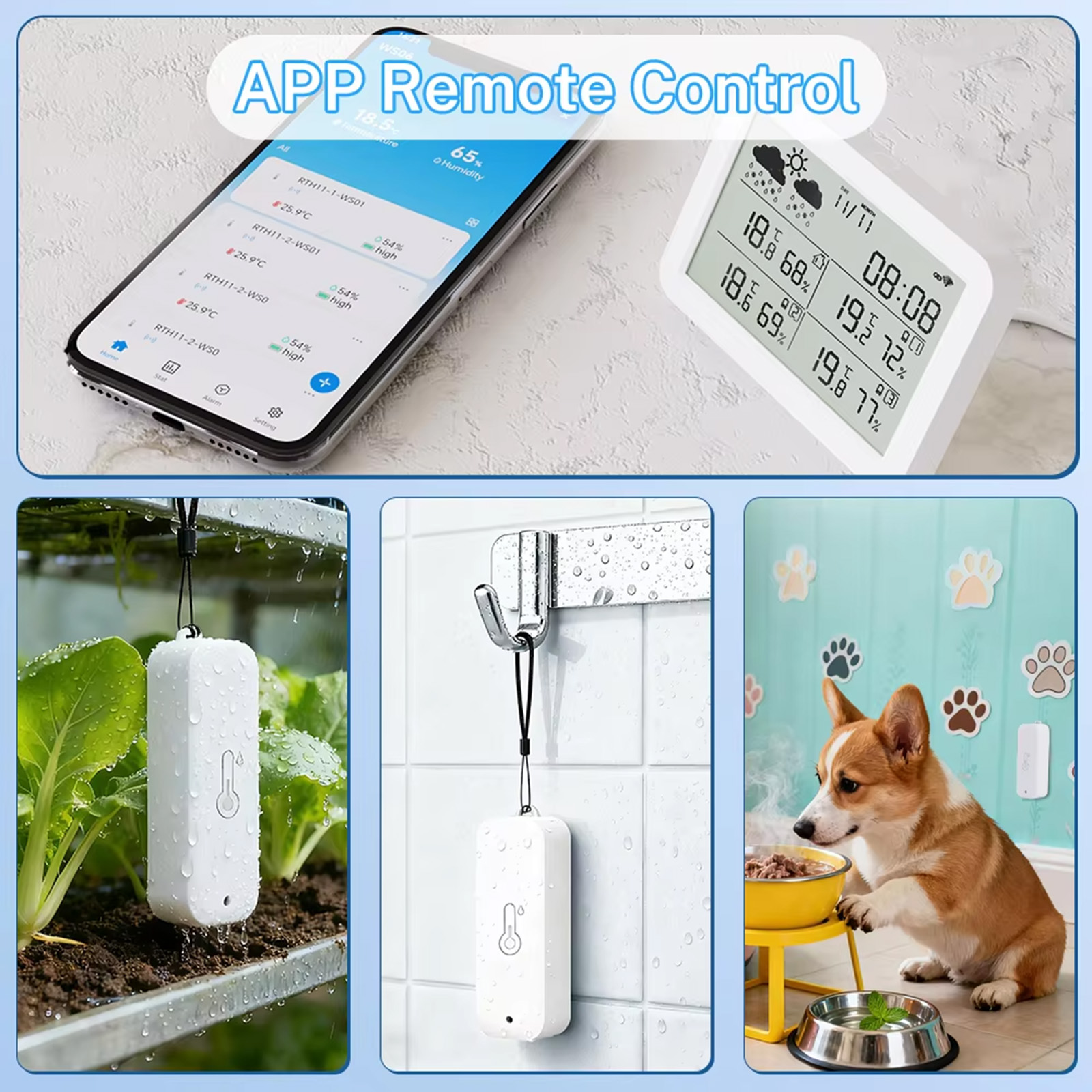 สถานีตรวจอากาศ Tuya WiFi+RF433 - Smart Home Elements บทวิจารณ์และราคา