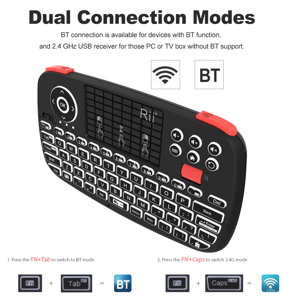 คีย์บอร์ดไร้สาย Rii I4 Mini BT - Smart Home Keyboard บทวิจารณ์และราคา